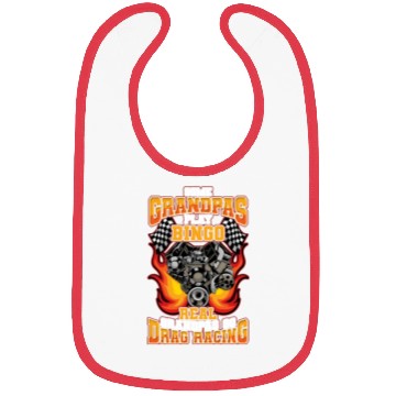 Discover Drag Racing Grandpa Bibs