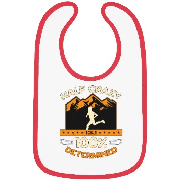 Discover Half Marathon Half Crazy 13.1 100% Determined Race Bibs