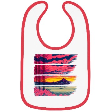 Discover Red Sunset Mountain Bibs