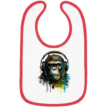 Discover Gorilla headphone music Bibs