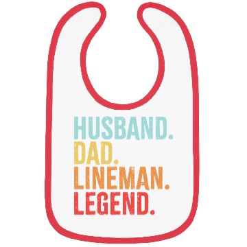 Discover Husband Dad Lineman Legend Bibs