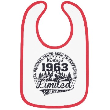 Discover Vintage 1963 Anniversary Retro Vintage Gift Bibs