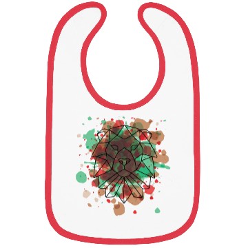 Discover geometric lion Bibs