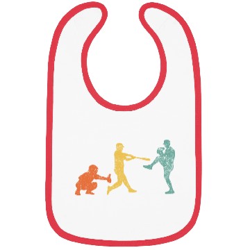 Discover Baseball Catcher Pitcher Batter Vintage Bibs