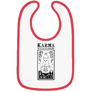 Discover Karma is a Cat Purring in My Lap Witchcraft Tarot Bibs