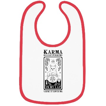 Discover Karma is a Cat Purring in My Lap Witchcraft Tarot Bibs