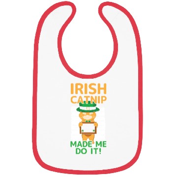 Discover Angry Funny Cat Happy Saint Patrick Day Bibs