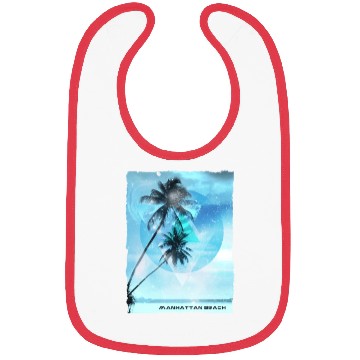 Discover Artistic Manhattan Beach California Palm Tree Bibs