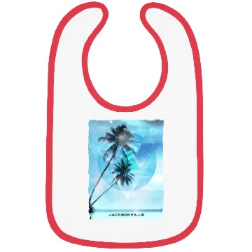 Discover Artistic Jacksonville Florida Palm Tree Vacation Bibs