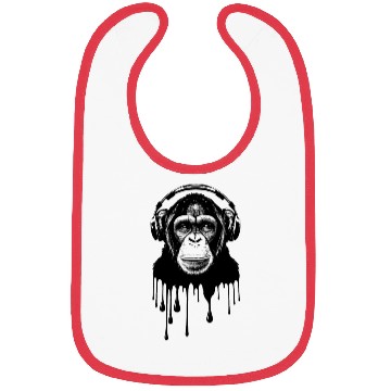 Discover Chimpanzee with Headphones Monkey Music DJ Bibs