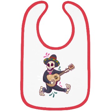 Discover Mariachi Skeleton Guitar Bibs