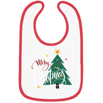 Discover Merry Christmas Tree Snowflakes Ornaments Winter Bibs