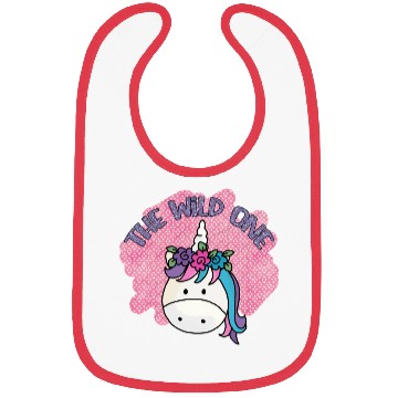 Discover The Wild One Unicorn Bibs