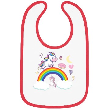 Discover unicorn rainbow Bibs