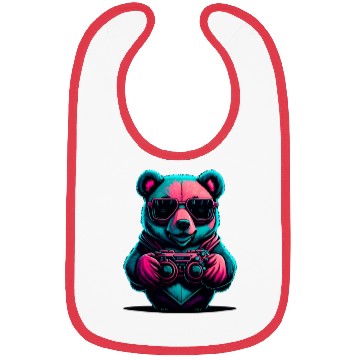 Discover Cute Bear Panda gamer Bibs