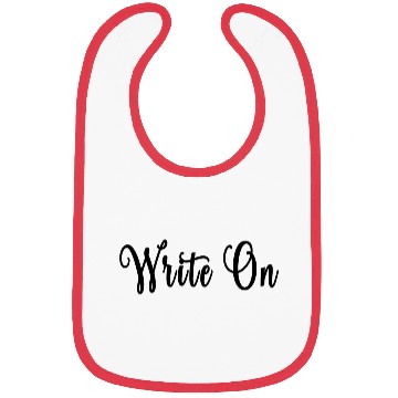 Discover Write on. Funny Novelty Writing Gift for Writers Bibs