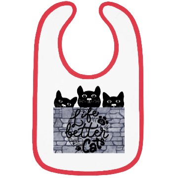 Discover life letter with cats, Perfect cat lover designs Bibs