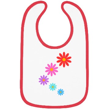 Discover falling multi colored flowers Bibs