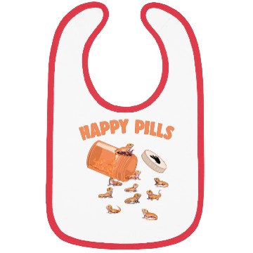 Discover Happy Pills Bearded Dragon Funny Lizard Lovers Bibs