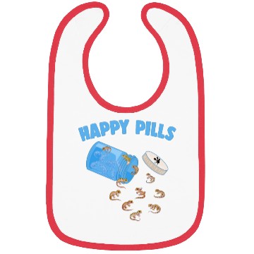 Discover Happy Pills Lizards Funny Leopard Gecko Lovers Bibs
