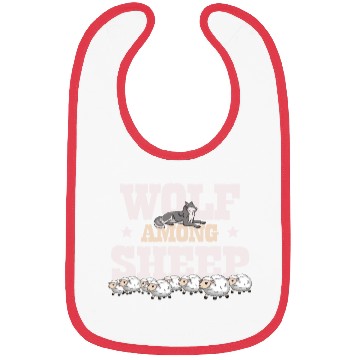 Discover Wolf Among Sheep Wolves Animal Werewolf Wolf Lover Bibs