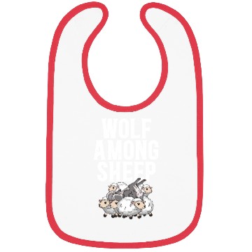 Discover Wolf Among Sheep Wolves Animal Werewolf Wolf Lover Bibs