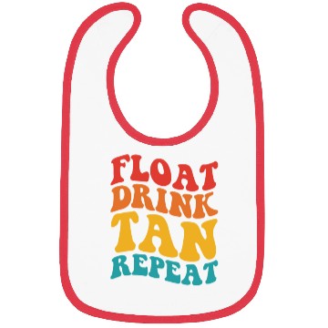 Discover Float Drink Tan Repeat Bibs