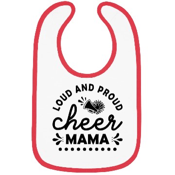 Discover Loud And Proud Cheer Mama Bibs