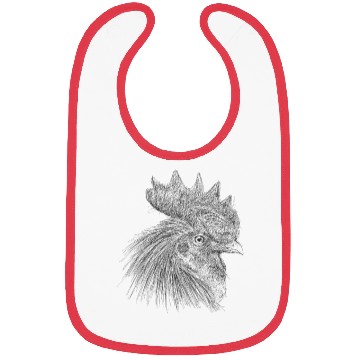 Discover Scribbled Rooster Bibs