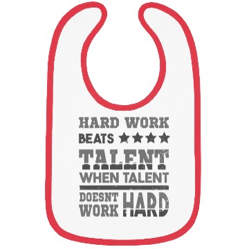 Discover Hard Work beats talent fitness sports motivation Bibs