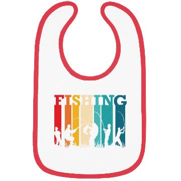 Discover Fishing fish vintage retro Bibs