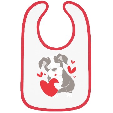 Discover Cute Heart Puppy Boston Terrier Dog Bibs