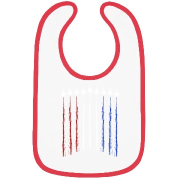 Discover Airplane Plane USA Flag Bibs