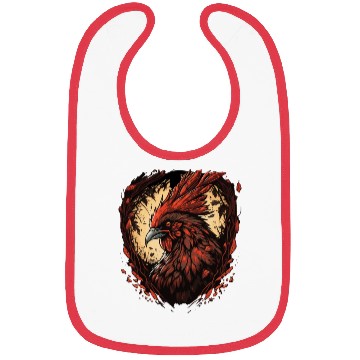 Discover Funny Horror Chicken True Crime Farm Animal Phobia Bibs