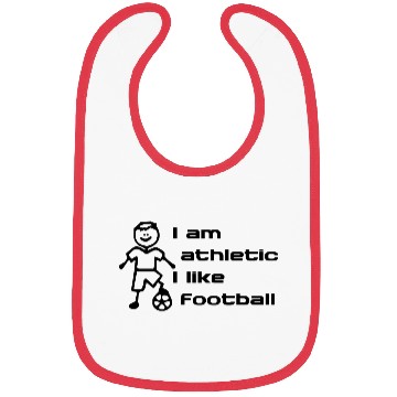 Discover I am athletic I like football Bibs