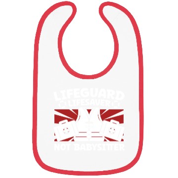 Discover Lifeguard lifesaver not babysitter pool guard Bibs