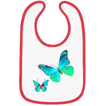 Discover Blue Green Butterflies Bibs