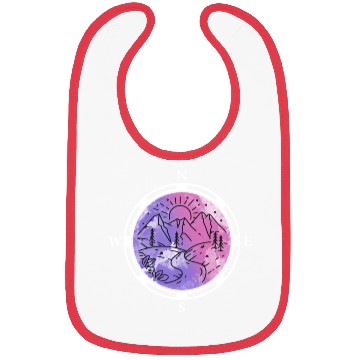 Discover Hiker Mountains Compass climbing Mountaineering Bibs