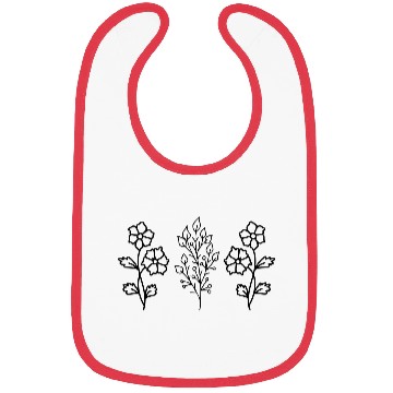Discover flowers line art vector black Bibs