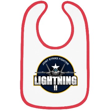 Discover F35 Lightning 2 Patch Small logo red Bibs