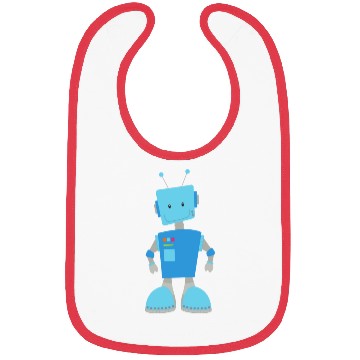 Discover Cute Robot Funny Robot Silly Robot Blue Robot Bibs