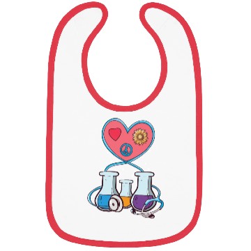 Discover Medical Laboratory Science Heart Cartoon Bibs