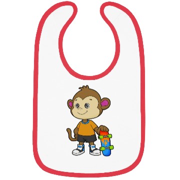 Discover Monkey As Skater With Skateboard Bibs