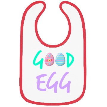 Discover Good Egg Green Purple Text Bibs