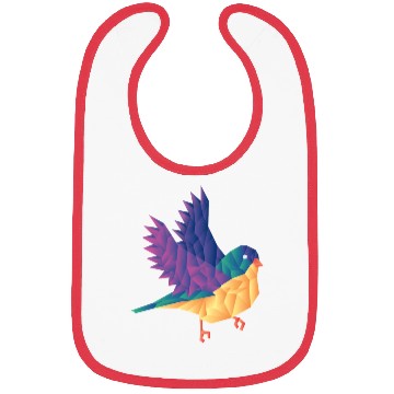 Discover Polygon Shape Multi Colored Bird Pattern Nature Bibs