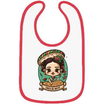 Discover Frida Kahlo & Tacos Funny Cinco De Mayo Mexican Bibs