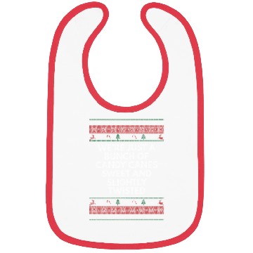 Discover Were Candy Canes Sweet and Twisted Christmas Girlf Bibs