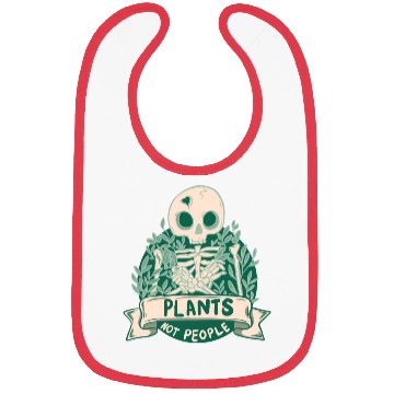 Discover Plants Not People Skeleton Bibs