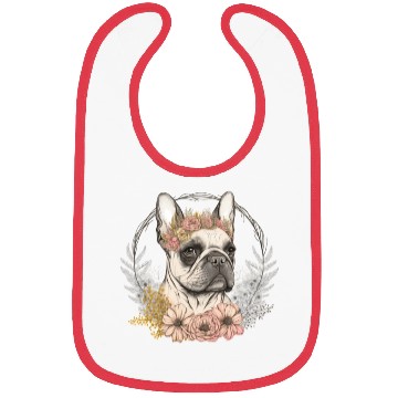 Discover Cute French Bulldog Frenchie Flower Crown Pet Dog Bibs