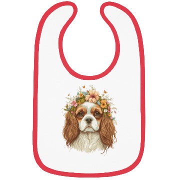 Discover Cavalier King Charles Spaniel Flower Crown Dog Flo Bibs
